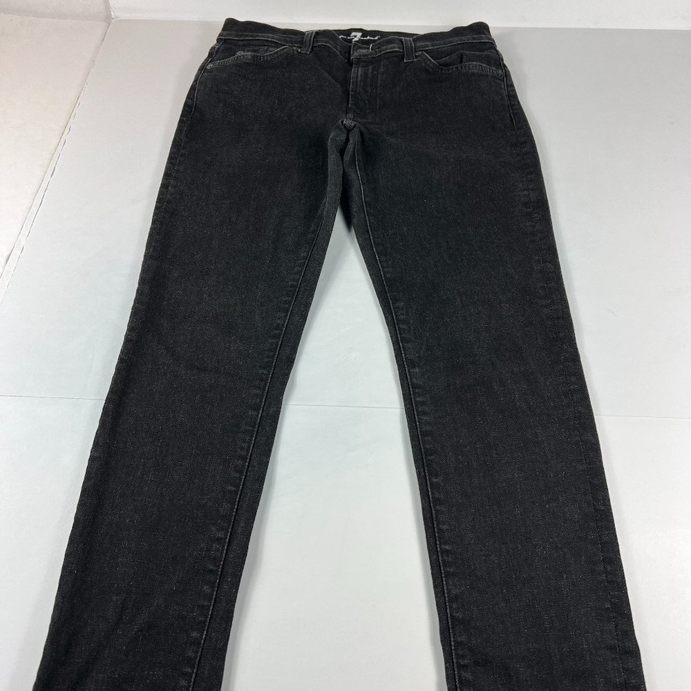 7 For All Mankind Jeans Women's 29 Roxanne Skinny Low Rise Black Stretch Denim